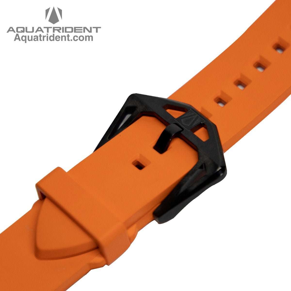 black buckle-orange fluororubber strap