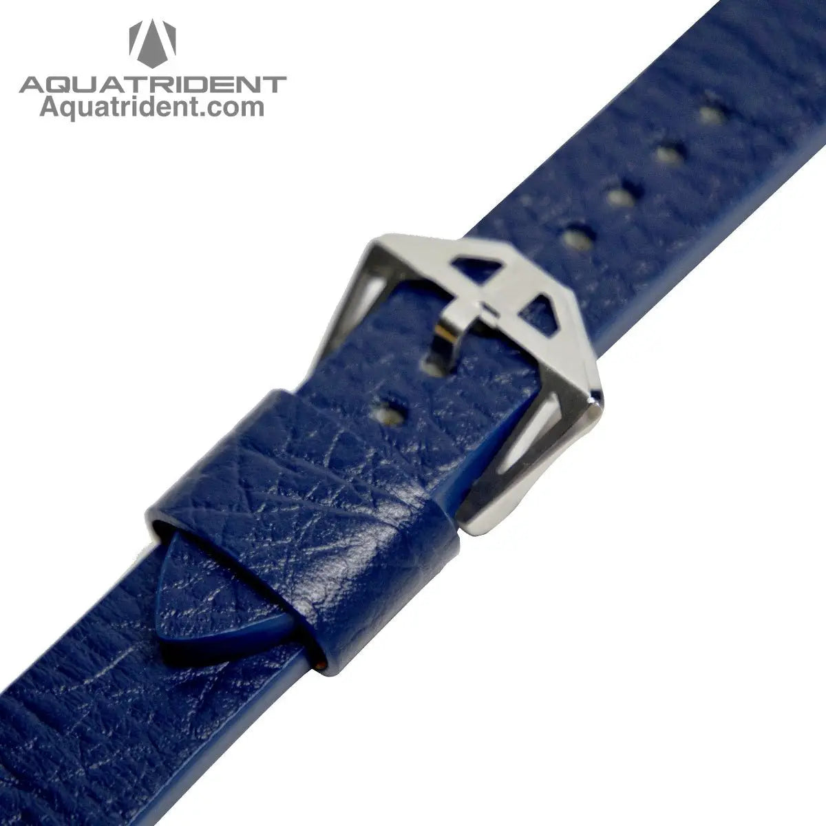 blue genuine leather with silver buckle