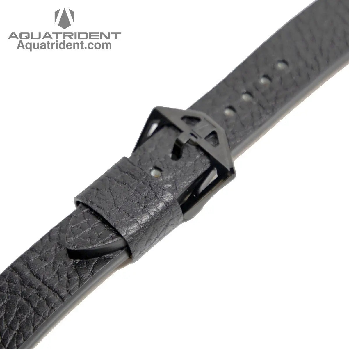 black buckle-black genuine leather strap
