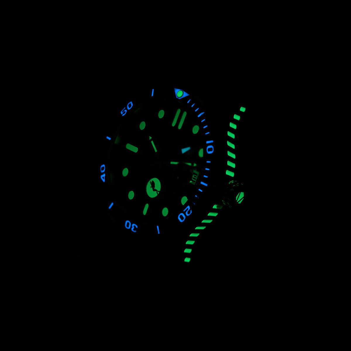 Relojes Aquatrident Diver AQ-23002-02, caucho fluorado negro, resistente al agua 10 ATM, Ø36 mm