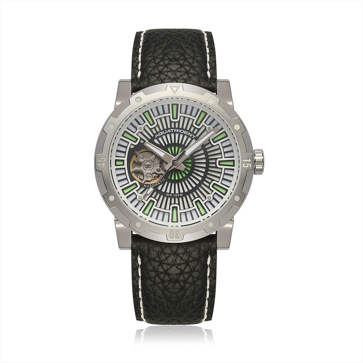 Horizon Watch. Full Lume Dial. Grey Fluororubber and Black