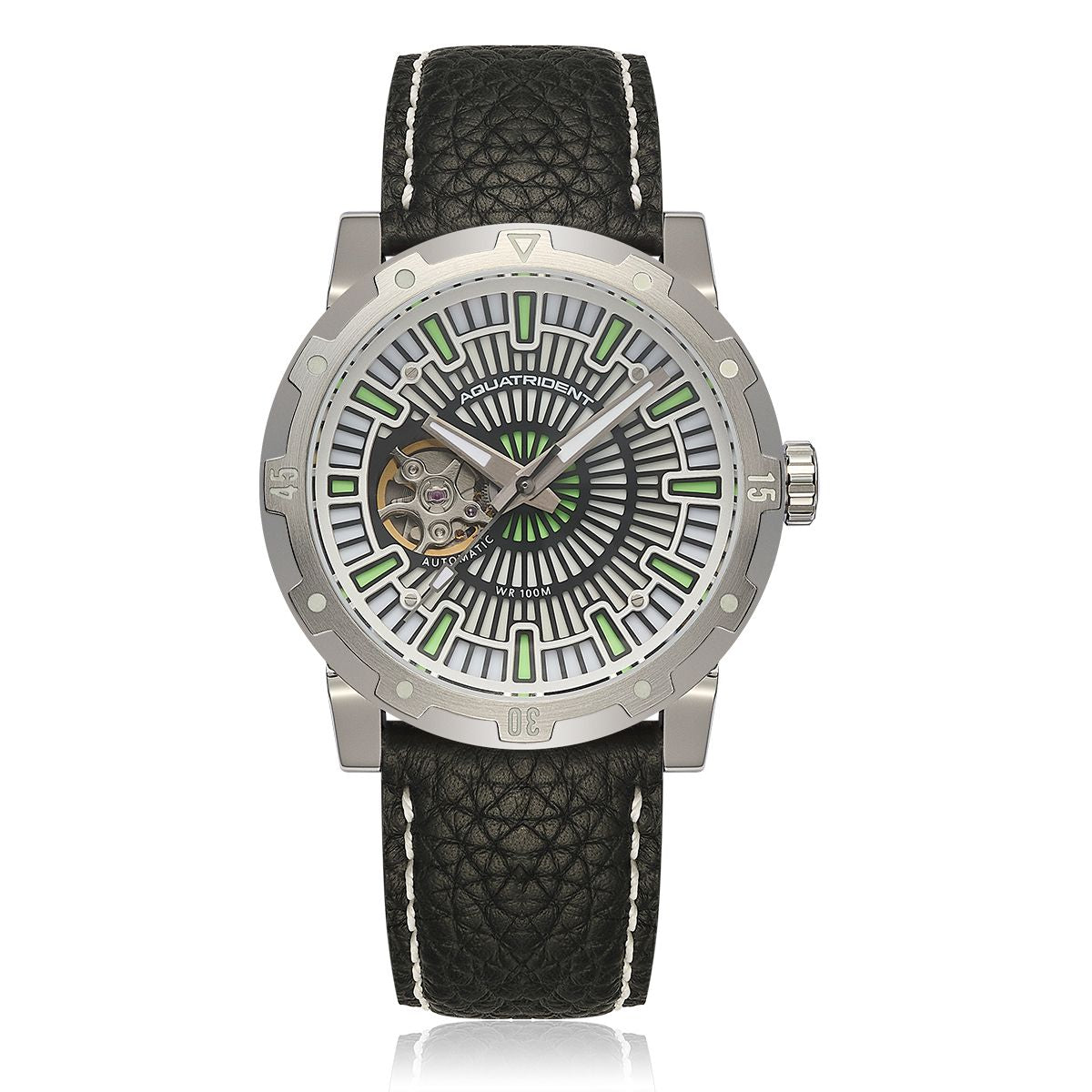 Relojes Aquatrident Diver AQ-22151-07, Caucho fluorado gris, Resistente al agua 10 ATM, Ø40 mm 