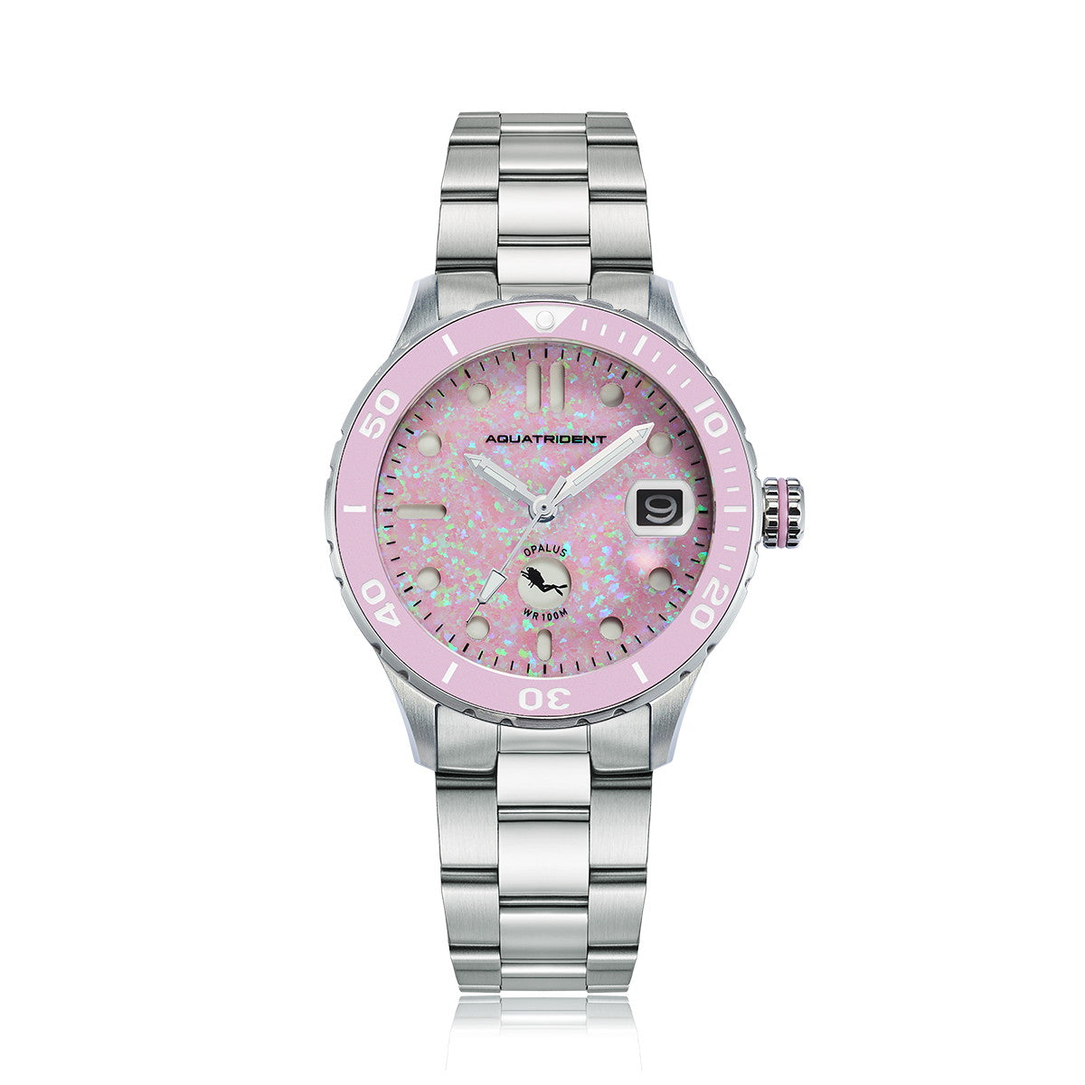 Ocean Watch. Violet Opal Dial. Stainless Steel Strap. 36mm. AQ-23002-02A