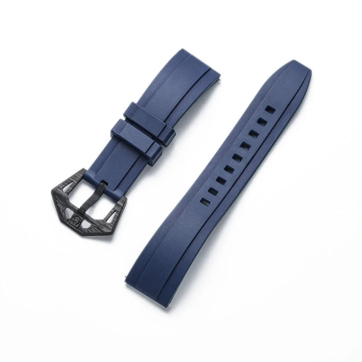 20mm FKM Strap Carbon Fiber Buckle AquatridentWatch