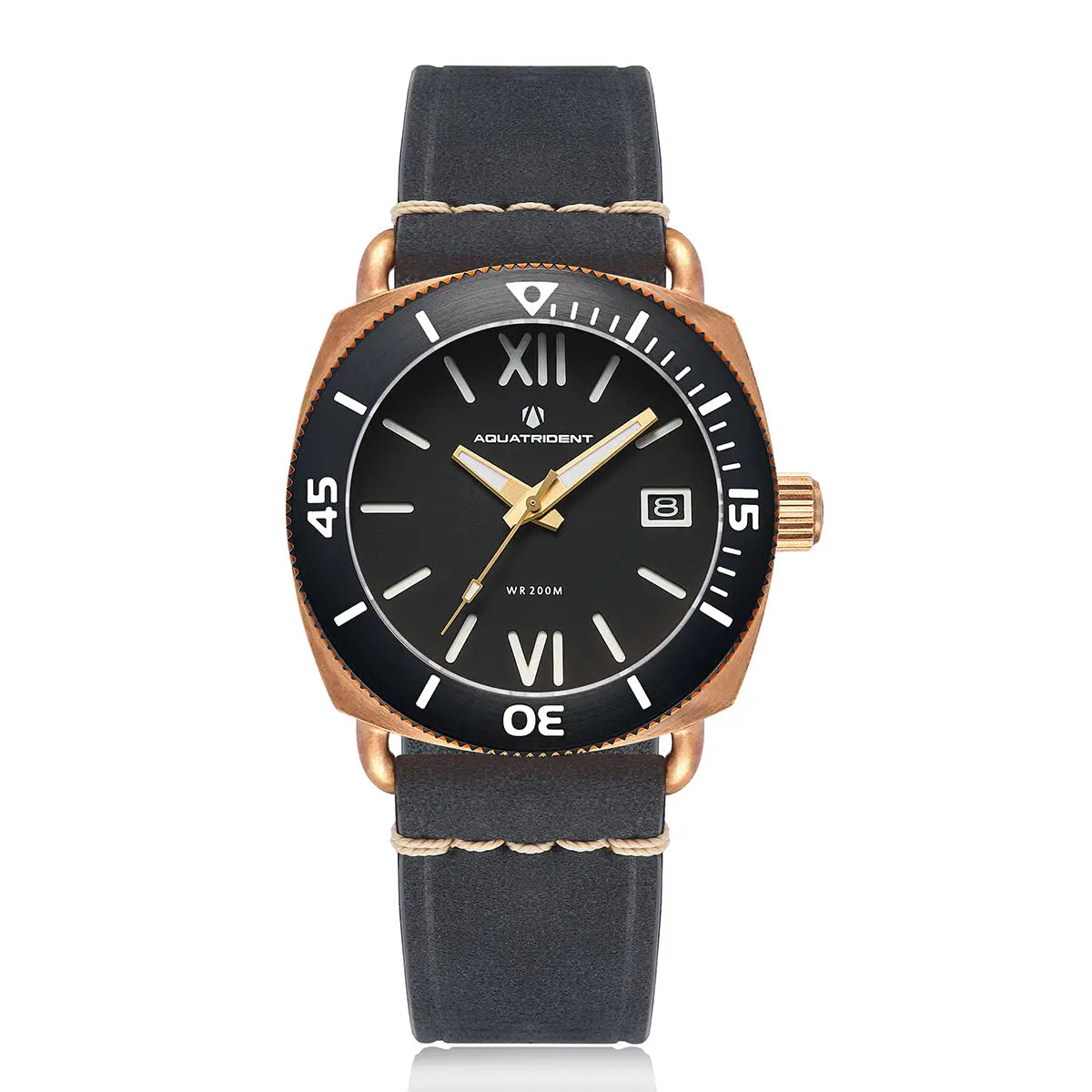 Jaws Bronze Watch. Black Roman Dial 40Mm. Aq-23008-03 Watches