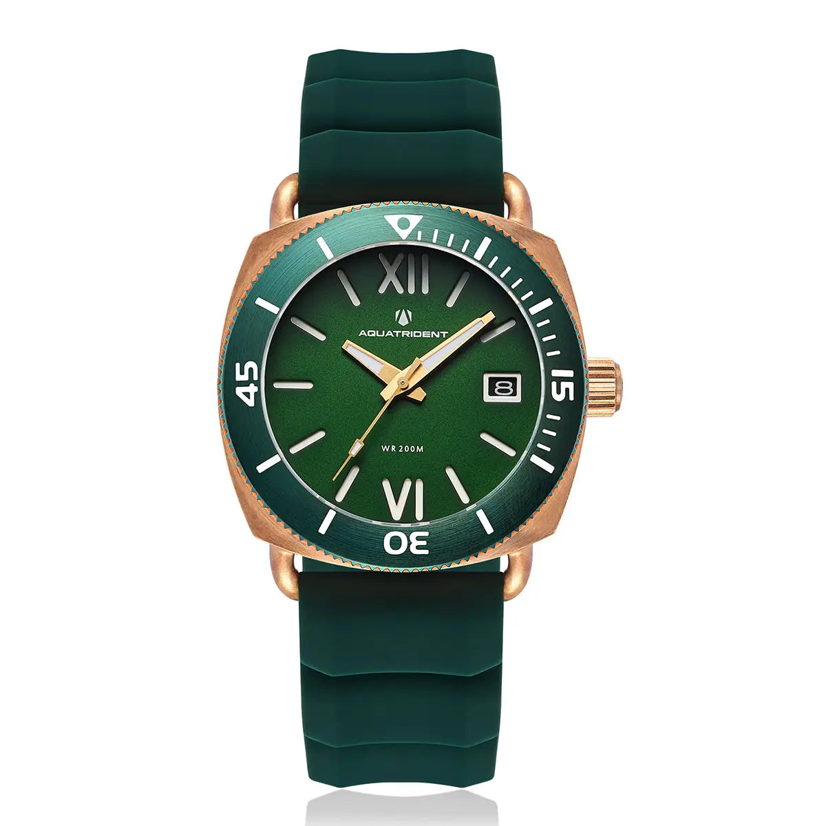 Jaws Bronze Watch. Green Roman Dial. 40Mm. Aq-23008-01 Watches