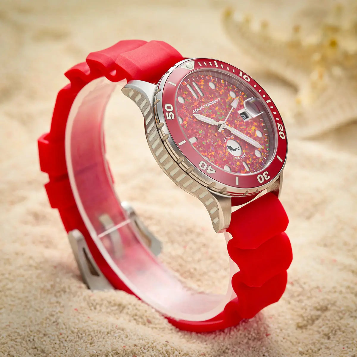 Red silicone watch sale